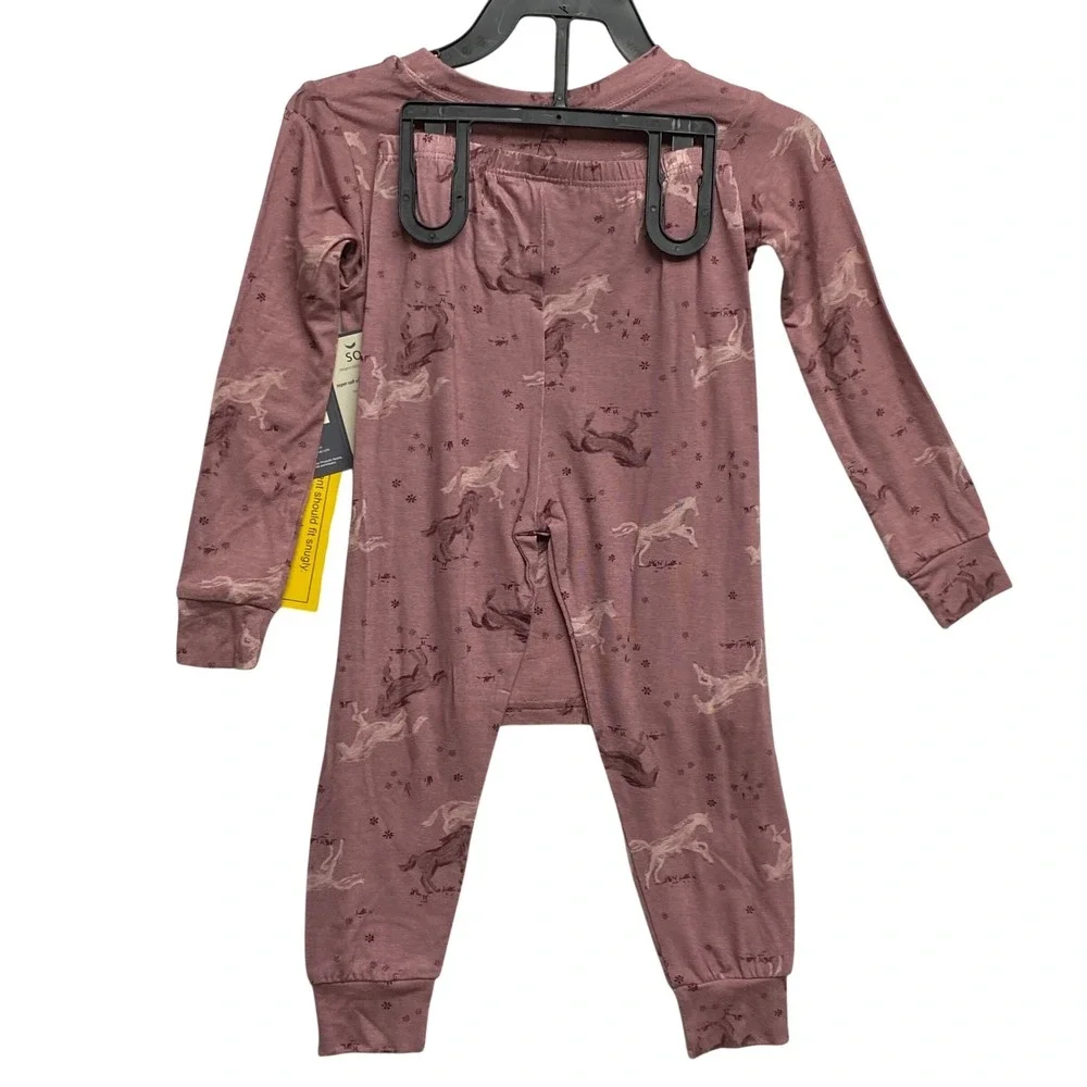 Modern Moments by Gerber Kids Horse Print Pajama Set 2-Piece Sleepwear 18MOS NWT